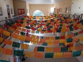 Les traditionnelles guirlandes de "papel picado"